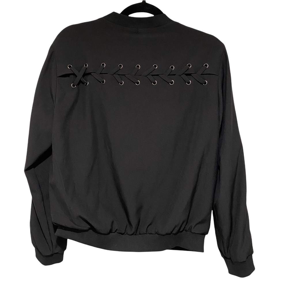 Lace-Up Bomber Jacket